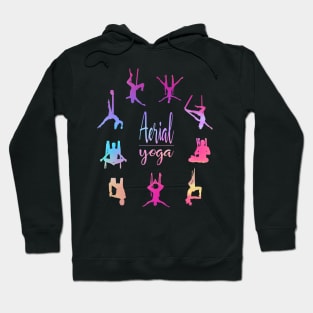 Aerial Yoga Colorful Figures Design Hoodie